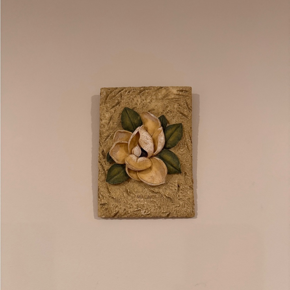 Magnolia flower wall plaque